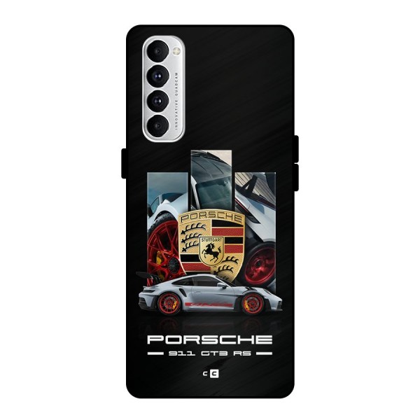 Magnificent Supercar Metal Back Case for Oppo Reno4 Pro