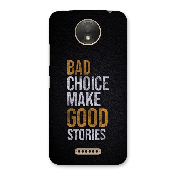 Make Good Stories Back Case for Moto C Plus