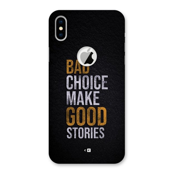 Make Good Stories Back Case for iPhone X Logo Cut