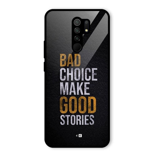 Make Good Stories Glass Back Case for Redmi 9 Prime