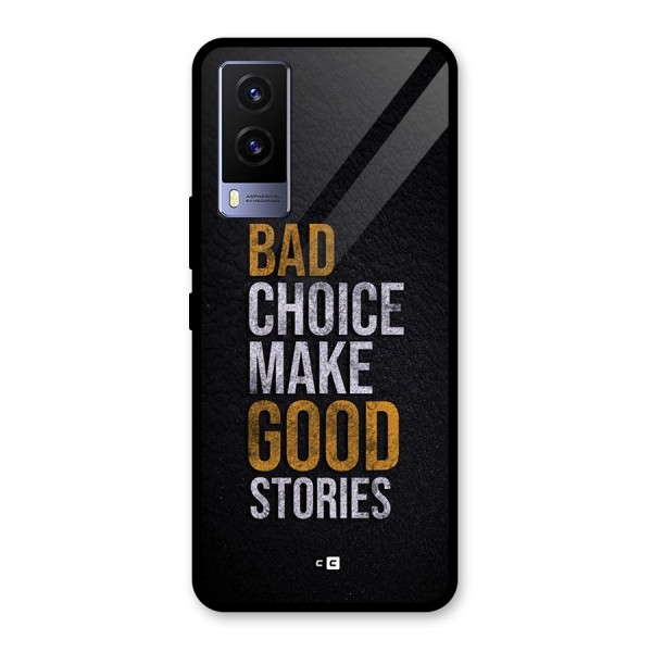 Make Good Stories Glass Back Case for Vivo V21e 5G