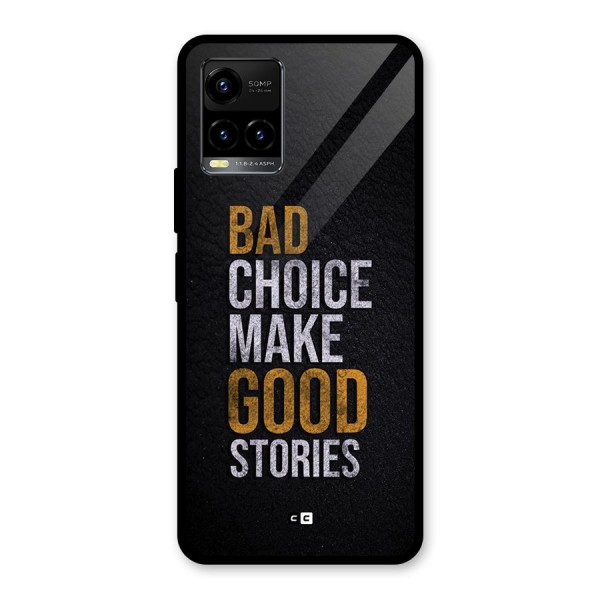 Make Good Stories Glass Back Case for Vivo Y33s