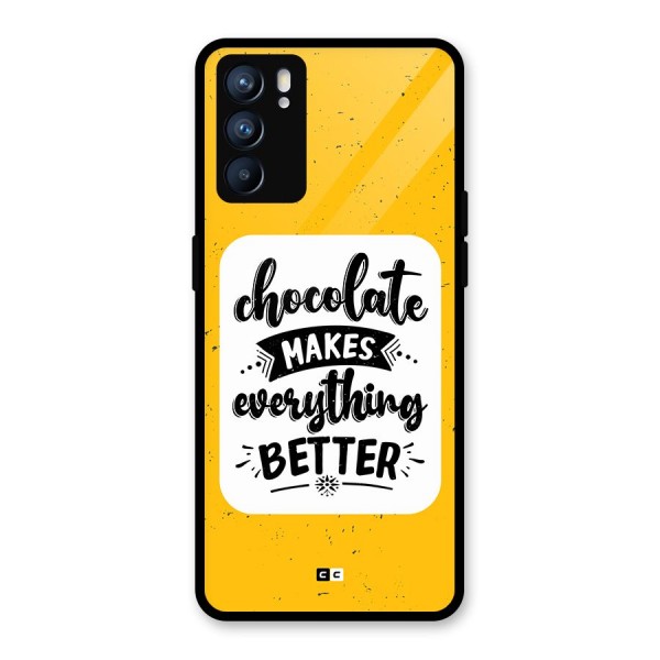 Makes Everything Better Glass Back Case for Oppo Reno6 5G