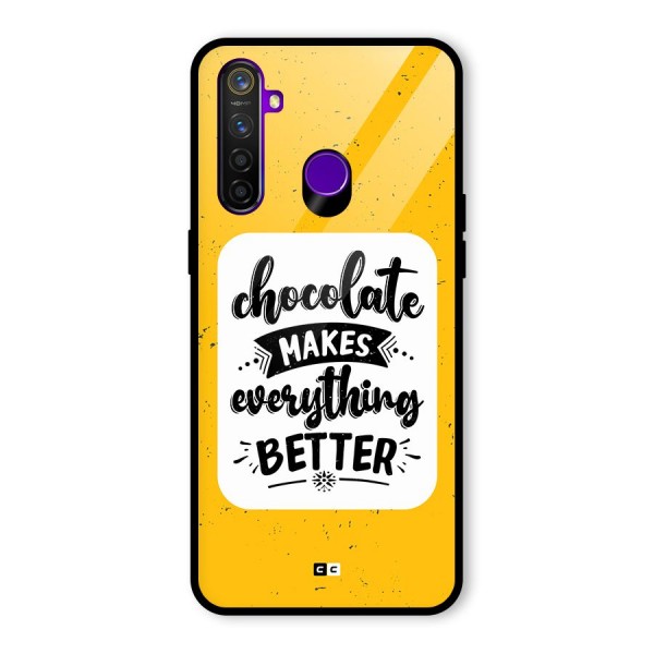 Makes Everything Better Glass Back Case for Realme 5 Pro