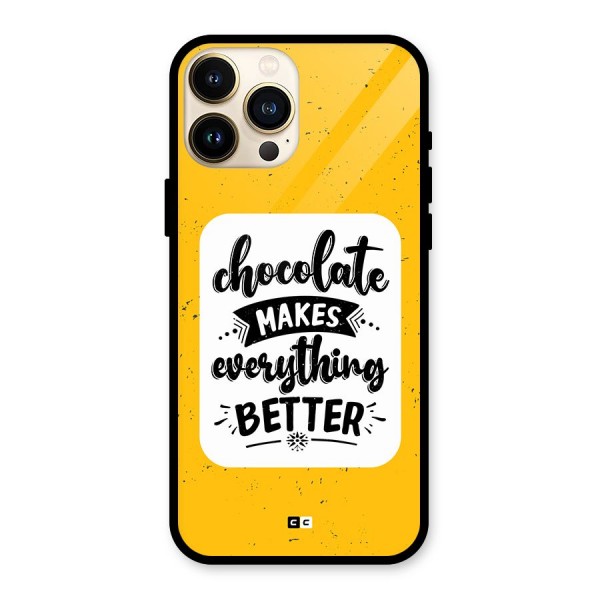 Makes Everything Better Glass Back Case for iPhone 13 Pro Max