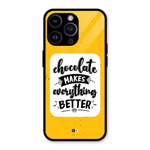 Makes Everything Better Glass Back Case for iPhone 14 Pro Max