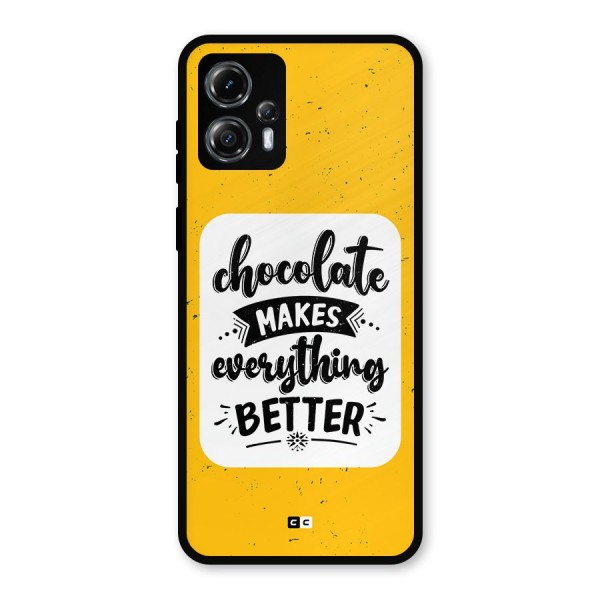 Makes Everything Better Metal Back Case for Moto G13