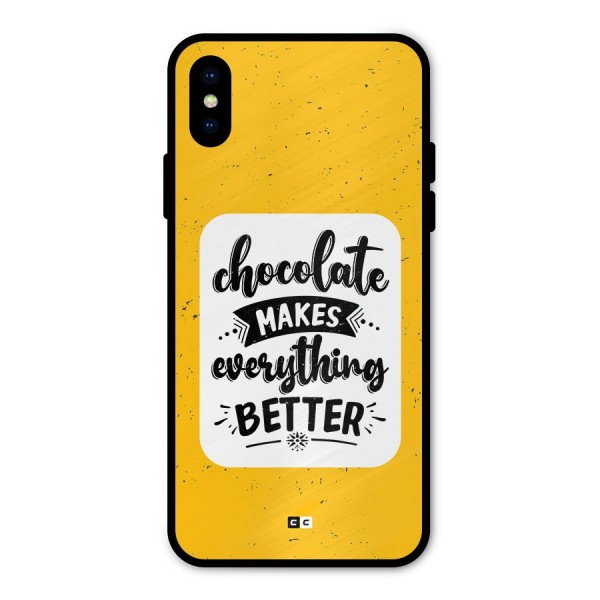Makes Everything Better Metal Back Case for iPhone XS
