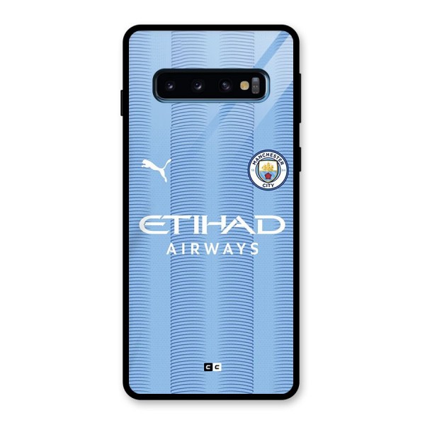Manchester Etihad Jersey Glass Back Case for Galaxy S10