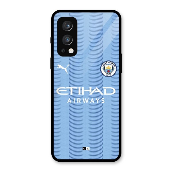 Manchester Etihad Jersey Glass Back Case for OnePlus Nord 2 5G