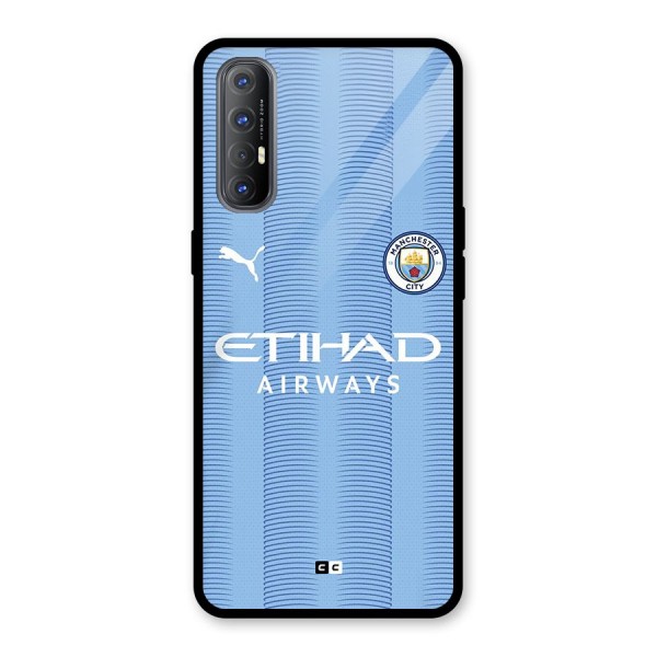 Manchester Etihad Jersey Glass Back Case for Oppo Reno3 Pro