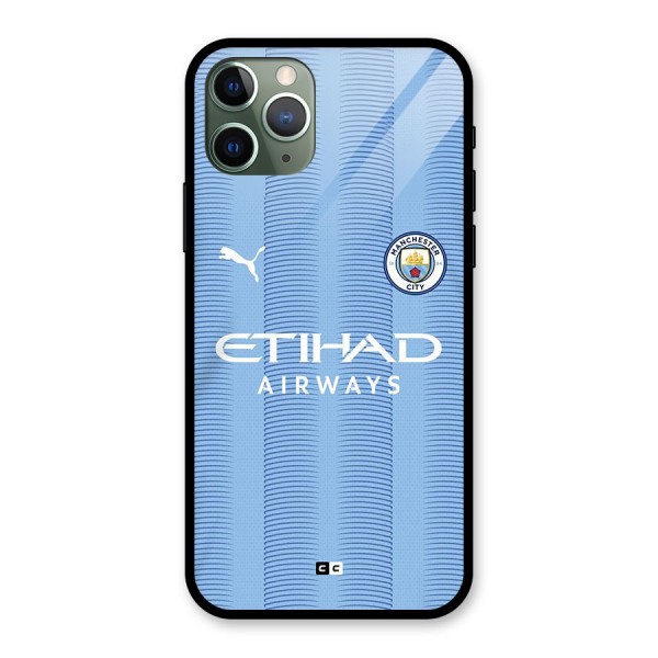 Manchester Etihad Jersey Glass Back Case for iPhone 11 Pro