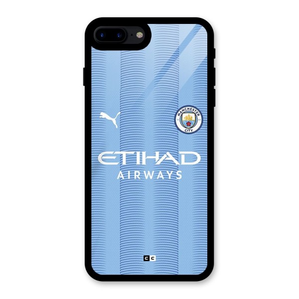 Manchester Etihad Jersey Glass Back Case for iPhone 8 Plus