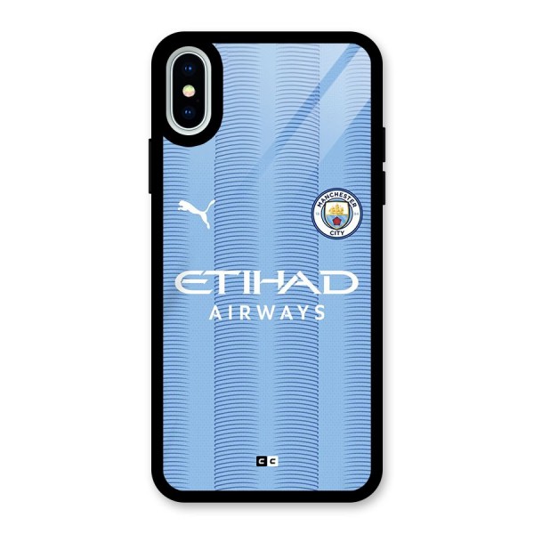 Manchester Etihad Jersey Glass Back Case for iPhone X