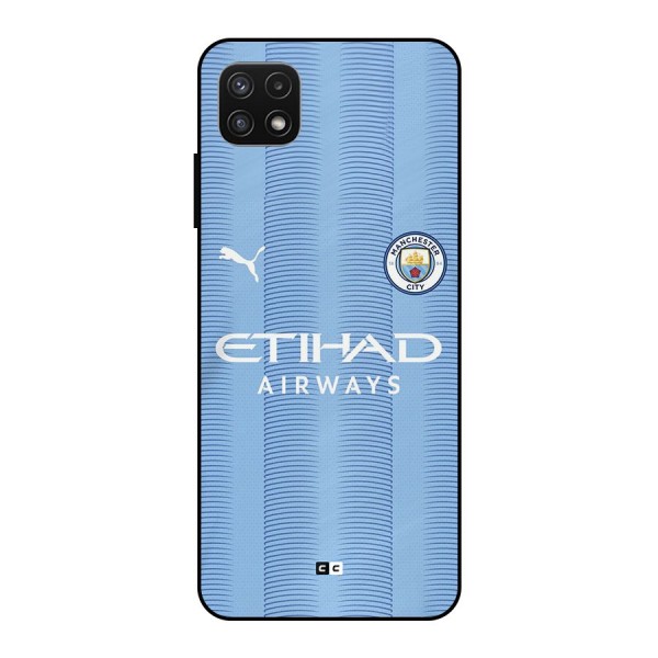 Manchester Etihad Jersey Metal Back Case for Galaxy A22 5G