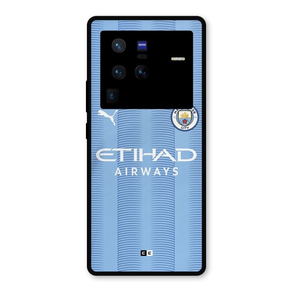 Manchester Etihad Jersey Metal Back Case for Vivo X80 Pro