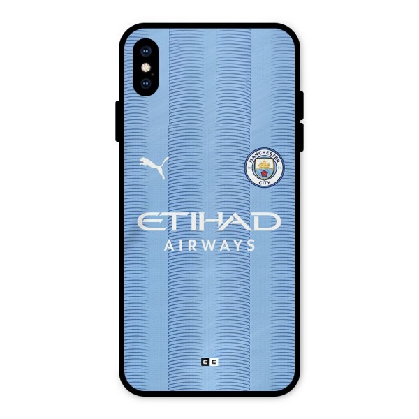 Manchester Etihad Jersey Metal Back Case for iPhone XS Max