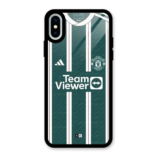 Manchester Team jersey Glass Back Case for iPhone X