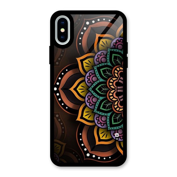 Mandala Artist Glass Back Case for iPhone X