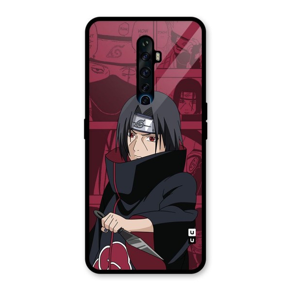 Mang Itachi Glass Back Case for Oppo Reno2 F