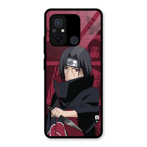 Mang Itachi Glass Back Case for Redmi 12C