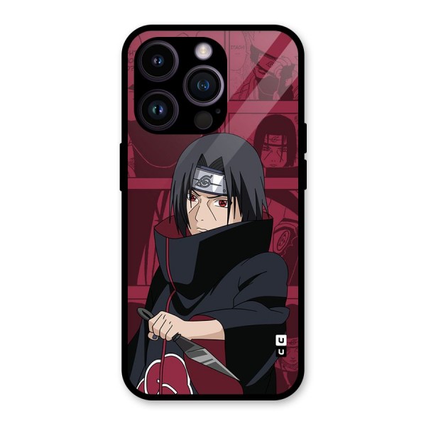 Mang Itachi Glass Back Case for iPhone 14 Pro