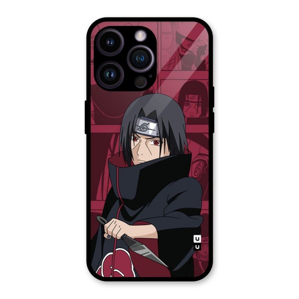 Mang Itachi Glass Back Case for iPhone 14 Pro Max