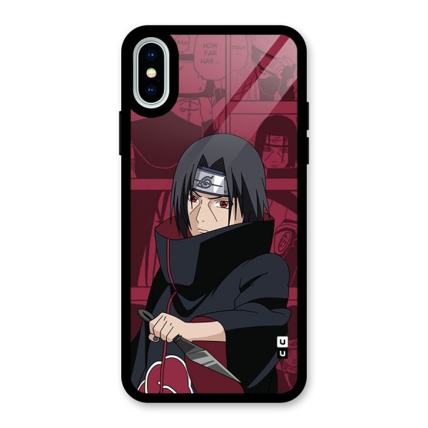 Mang Itachi Glass Back Case for iPhone X