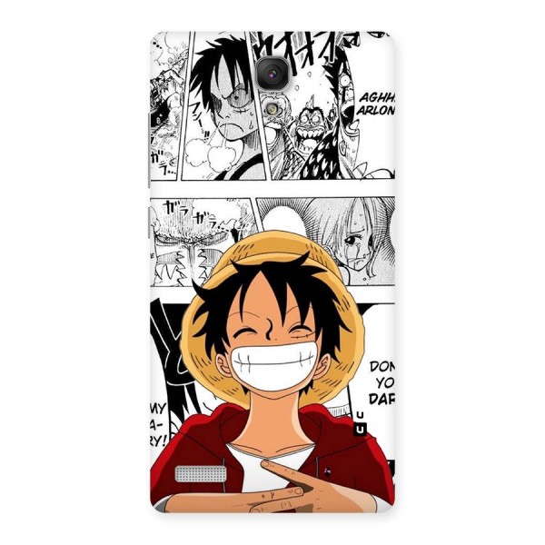 Manga Style Luffy Back Case for Redmi Note