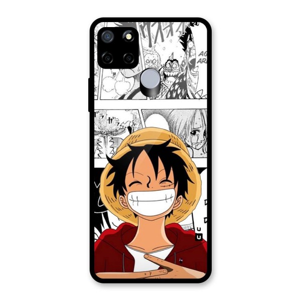 Manga Style Luffy Glass Back Case for Realme C15