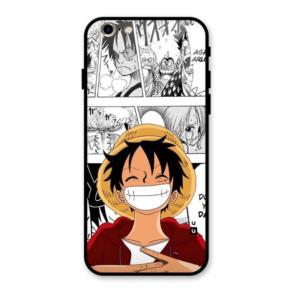 Manga Style Luffy Glass Back Case for iPhone 6 6S