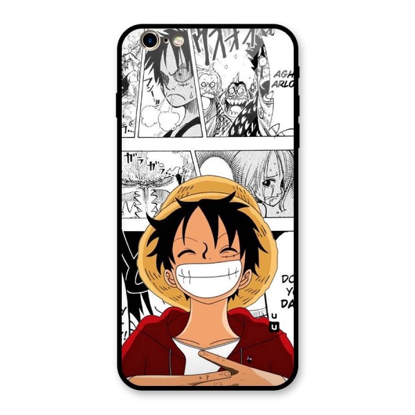 Manga Style Luffy Glass Back Case for iPhone 6 Plus 6S Plus