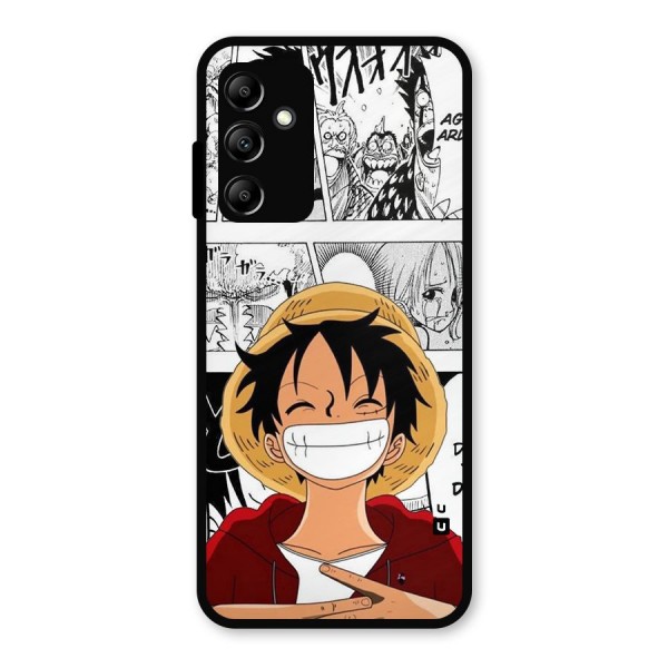 Manga Style Luffy Metal Back Case for Galaxy A14 5G