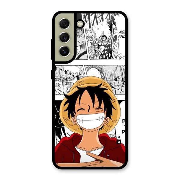 Manga Style Luffy Metal Back Case for Galaxy S21 FE 5G (2023)