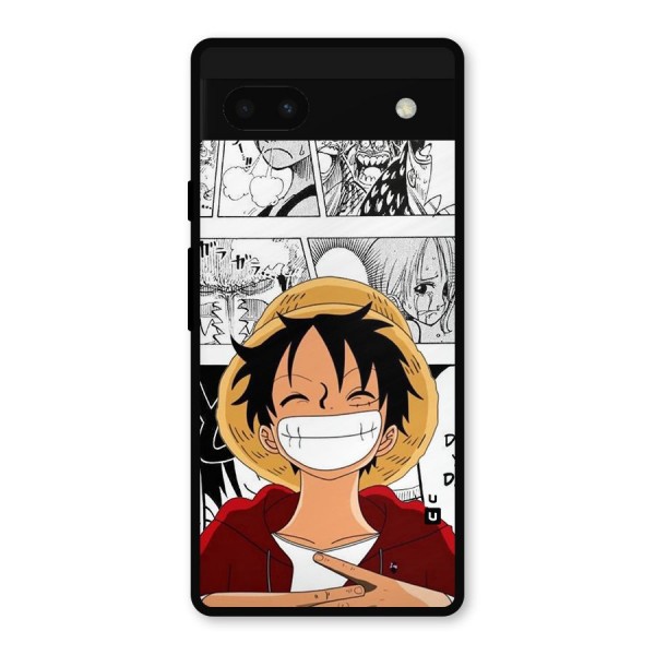 Manga Style Luffy Metal Back Case for Google Pixel 6a