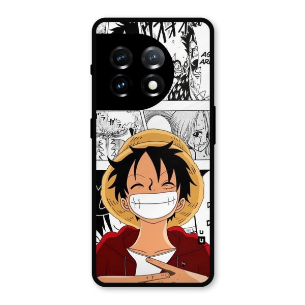 Manga Style Luffy Metal Back Case for OnePlus 11