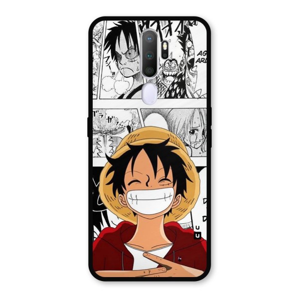 Manga Style Luffy Metal Back Case for Oppo A5 (2020)