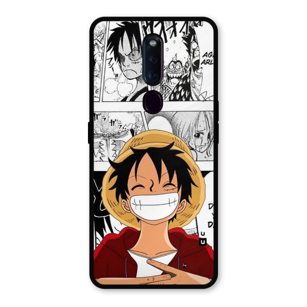 Manga Style Luffy Metal Back Case for Oppo F11 Pro