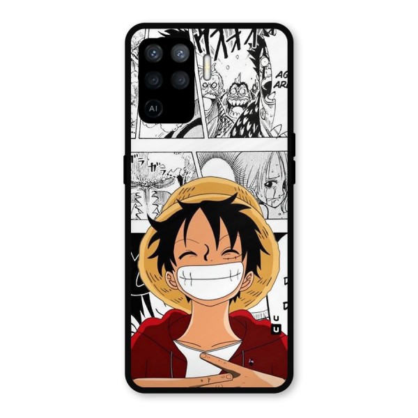 Manga Style Luffy Metal Back Case for Oppo F19 Pro