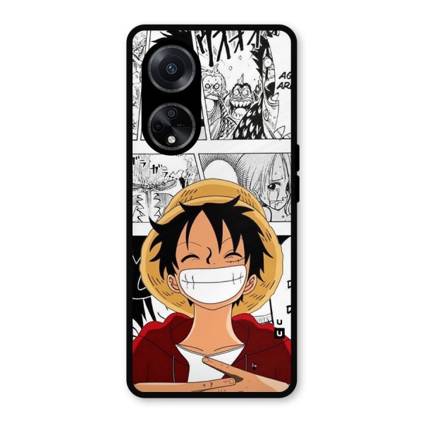 Manga Style Luffy Metal Back Case for Oppo F23
