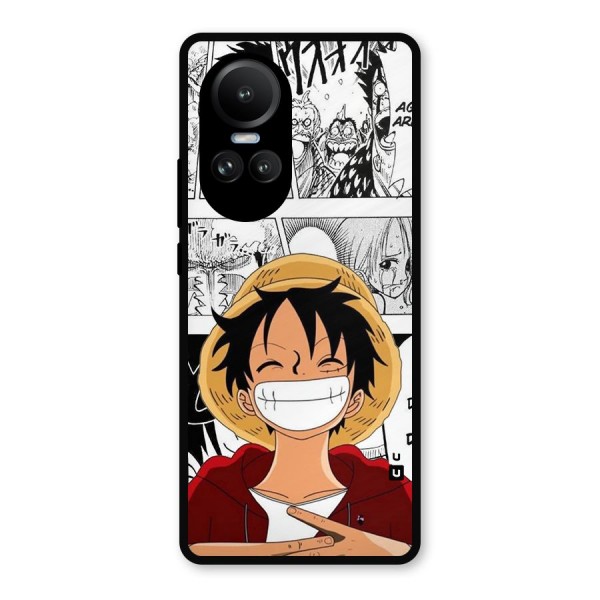 Manga Style Luffy Metal Back Case for Oppo Reno10
