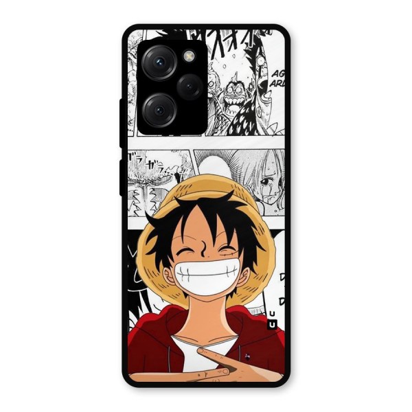 Manga Style Luffy Metal Back Case for Poco X5 Pro