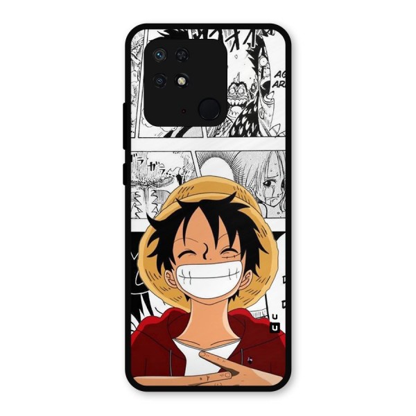 Manga Style Luffy Metal Back Case for Redmi 10
