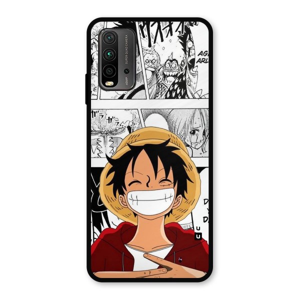 Manga Style Luffy Metal Back Case for Redmi 9 Power