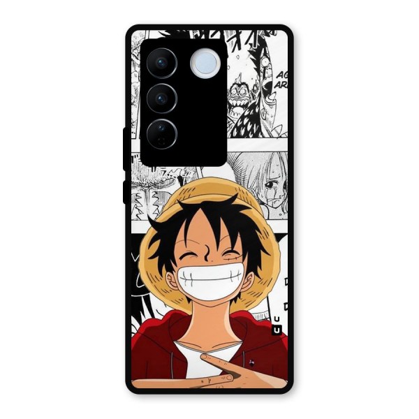 Manga Style Luffy Metal Back Case for Vivo V27