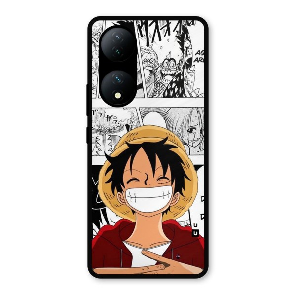 Manga Style Luffy Metal Back Case for Vivo Y100a