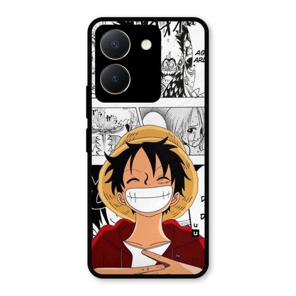 Manga Style Luffy Metal Back Case for Vivo Y36