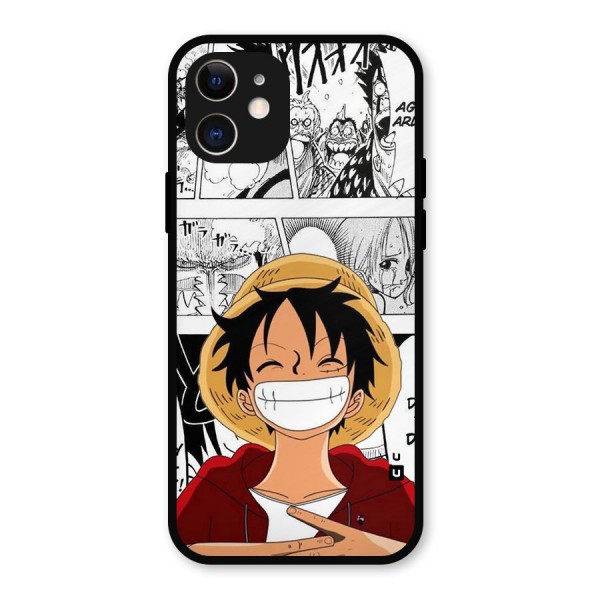 Manga Style Luffy Metal Back Case for iPhone 12