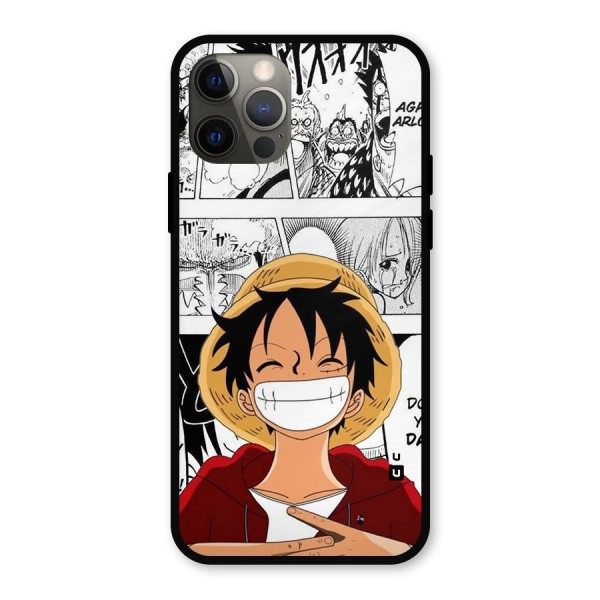 Manga Style Luffy Metal Back Case for iPhone 12 Pro