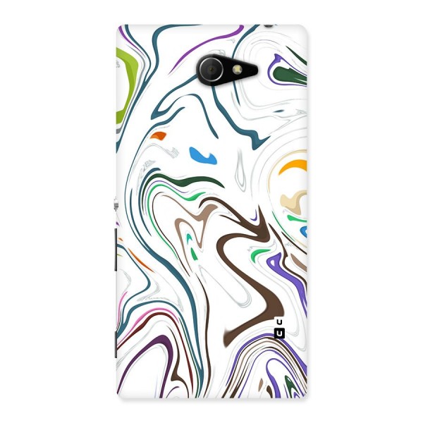 Marbled Printed Art Back Case for Sony Xperia M2